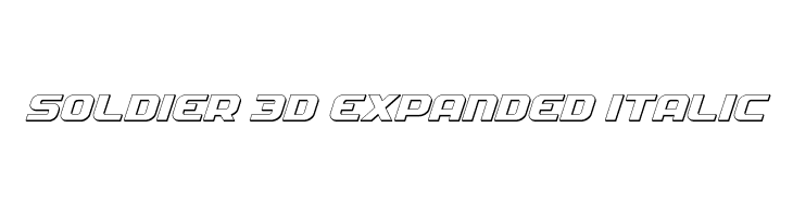 Soldier 3D Expanded Italic Font