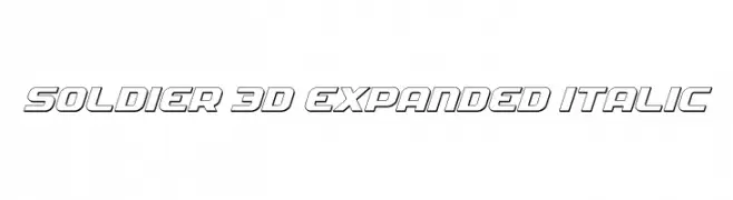 Soldier 3D Expanded Italic 