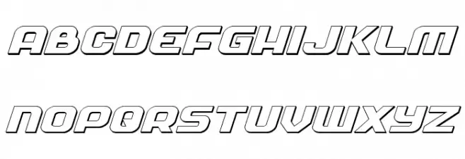 Soldier 3D Expanded Italic 字体 大写
