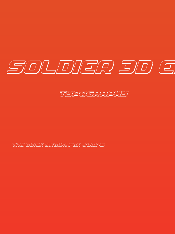 Soldier 3D Expanded Italic Poster