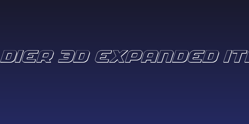 Soldier 3D Expanded Italic Social Header