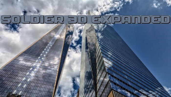 Soldier 3D Expanded Font examples