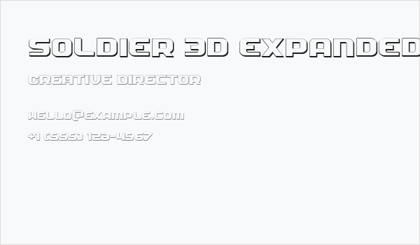 Soldier 3D Expanded Business Card