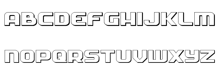 Soldier 3D Expanded Font LOWERCASE
