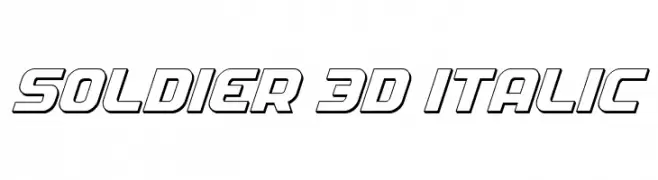 Soldier 3D Italic  baixar fontes gratis