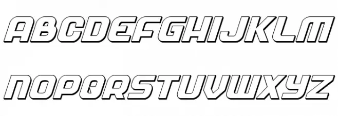 Soldier 3D Italic Schriftart Groß