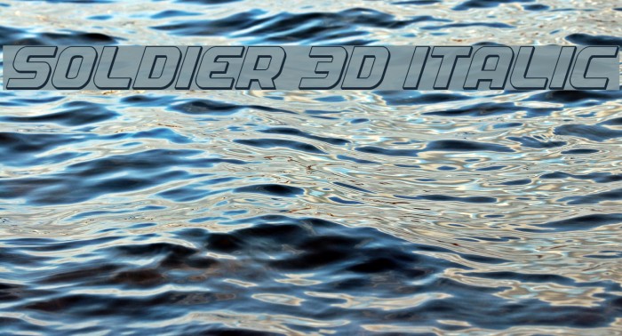 Soldier 3D Italic Font examples