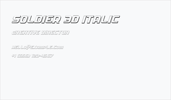 Soldier 3D Italic Business Card
