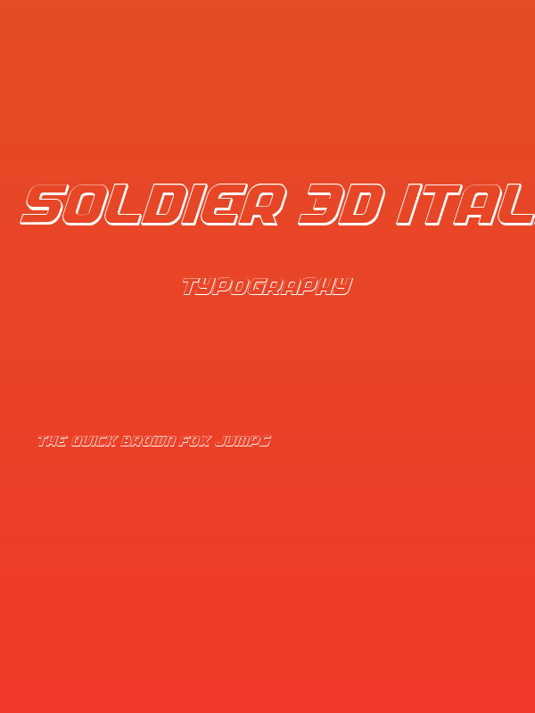 Soldier 3D Italic Poster