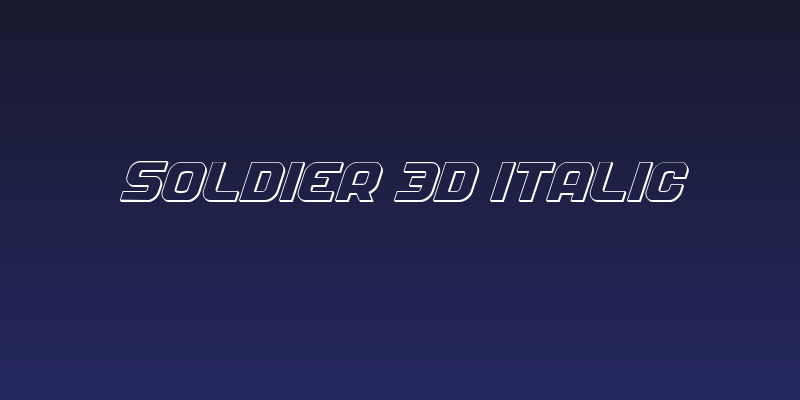 Soldier 3D Italic Social Header