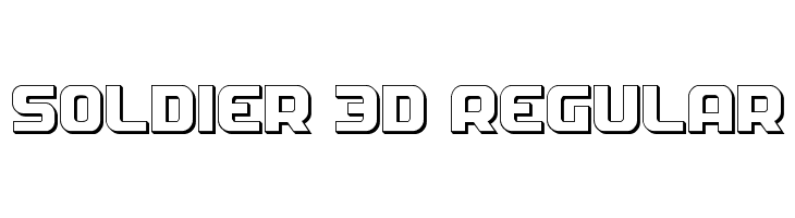 Soldier 3D Regular Font