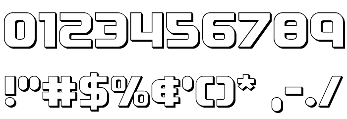 Soldier 3D Regular Font OTHER CHARS