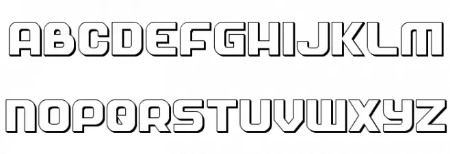 Soldier 3D Regular Schriftart Groß