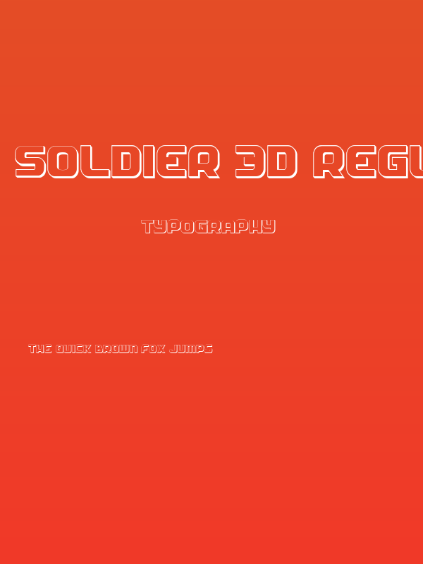 Soldier 3D Regular Poster