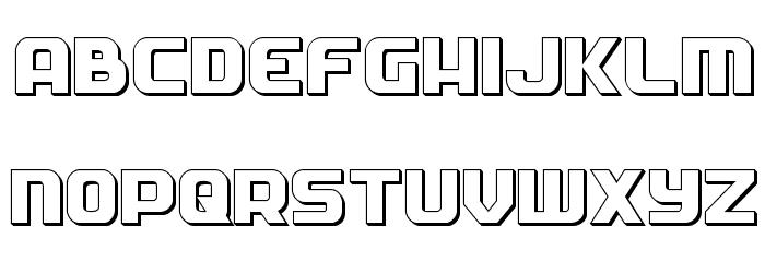 Soldier 3D Regular Font LOWERCASE