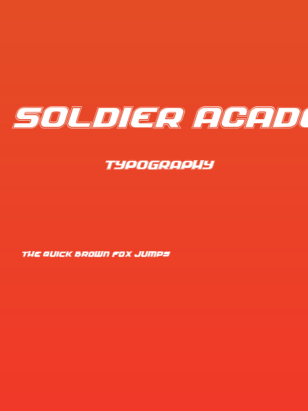 Soldier Academy Expanded Italic Poster