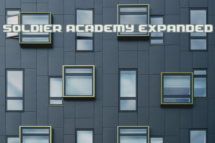 Soldier Academy Expanded Font examples