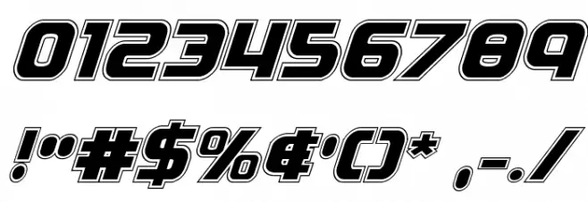 Soldier Academy Italic Font OTHER CHARS