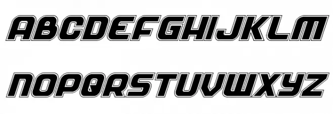 Soldier Academy Italic Schriftart Groß