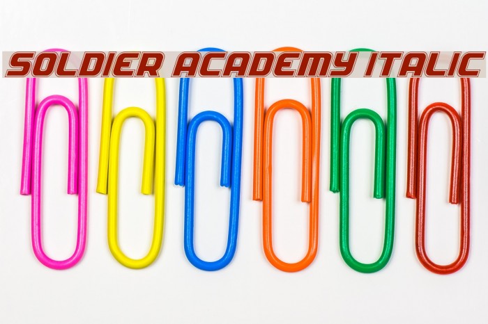 Soldier Academy Italic Example 2