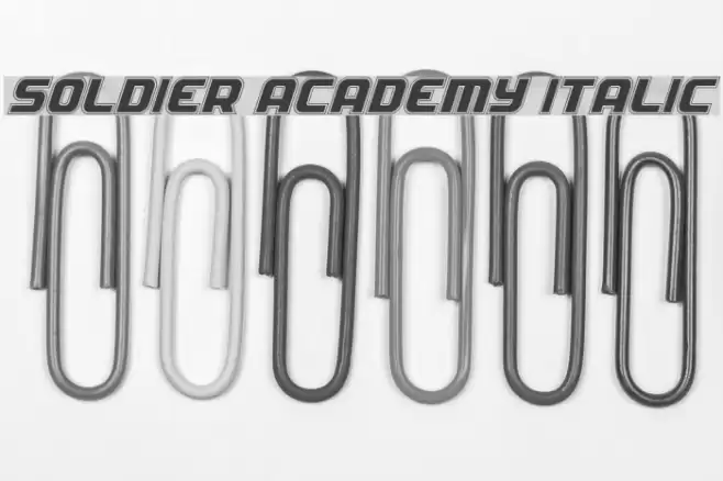 Soldier Academy Italic Font examples