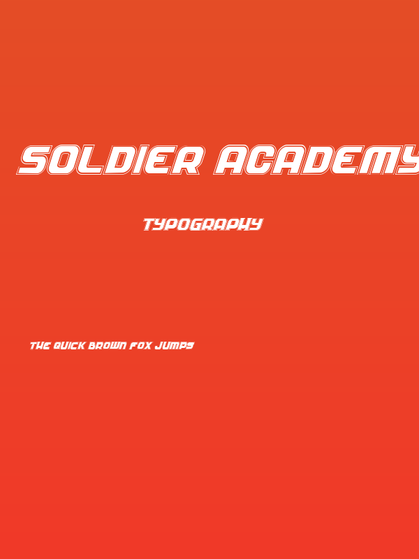 Soldier Academy Italic Poster