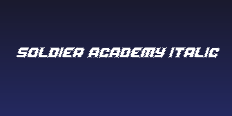 Soldier Academy Italic Social Header