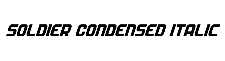 Soldier Condensed Italic Font