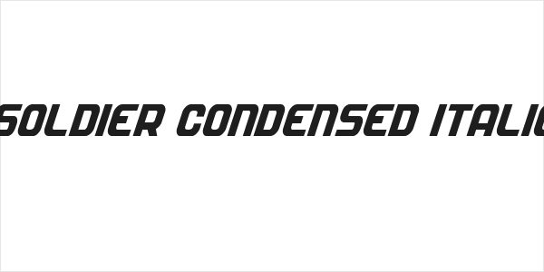 Soldier Condensed Italic Logo