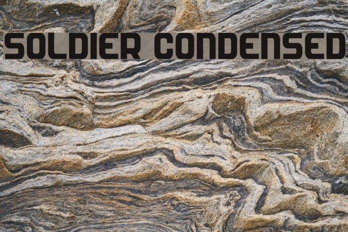 Soldier Condensed Font examples