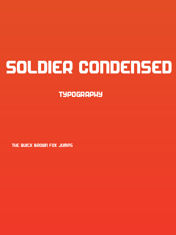 Soldier Condensed Poster