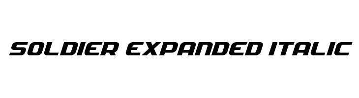 Soldier Expanded Italic Font