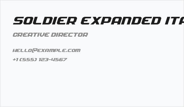 Soldier Expanded Italic Business Card