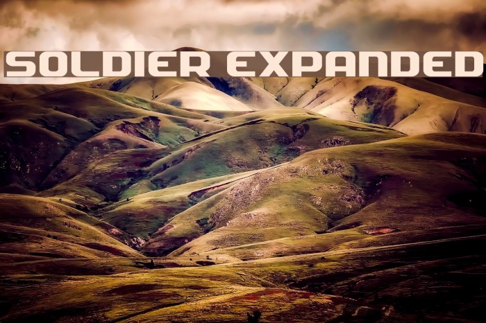 Soldier Expanded Font examples