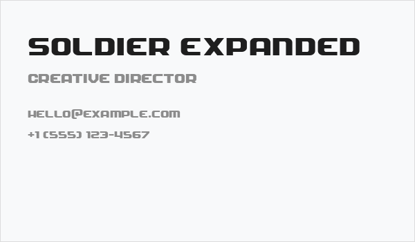 Soldier Expanded Business Card