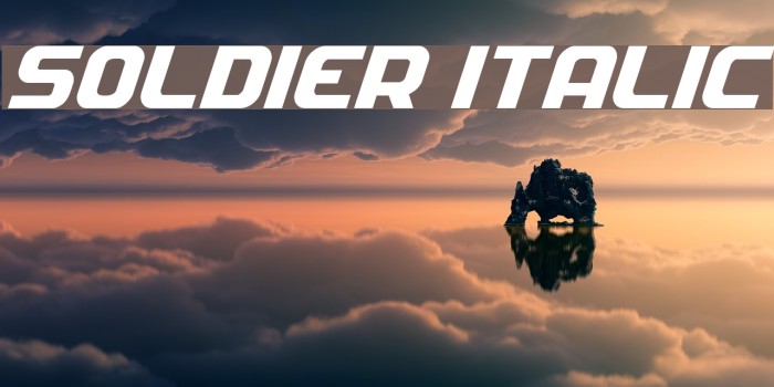 Soldier Italic Font examples