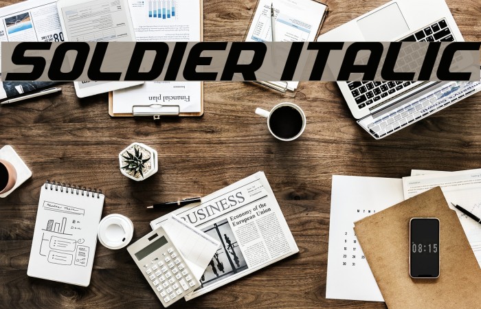 Soldier Italic Font examples