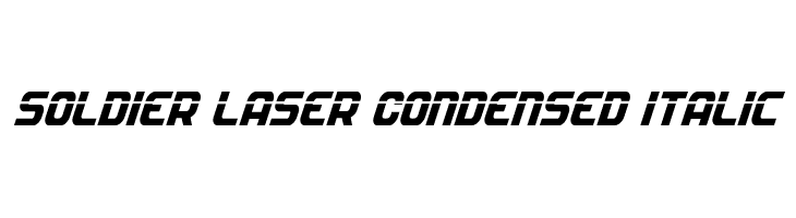 Soldier Laser Condensed Italic  Descarca Fonturi Gratis