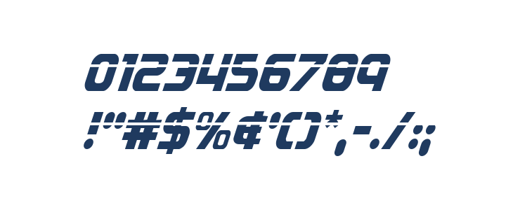 Soldier Laser Condensed Italic Other Characters