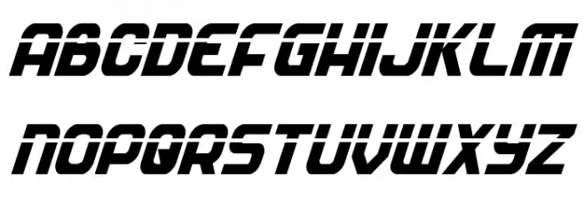 Soldier Laser Condensed Italic Polices MAJUSCULES