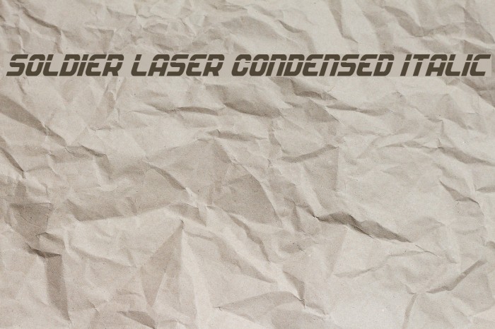 Soldier Laser Condensed Italic Example 3