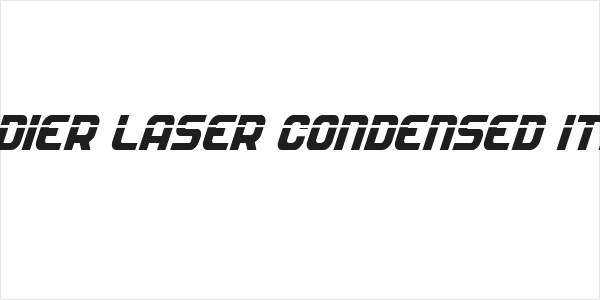 Soldier Laser Condensed Italic Logo