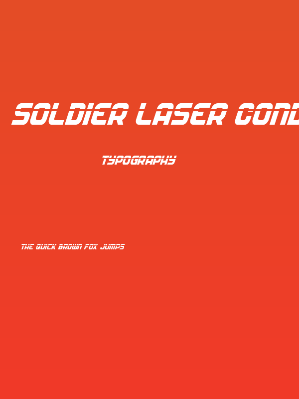 Soldier Laser Condensed Italic Poster