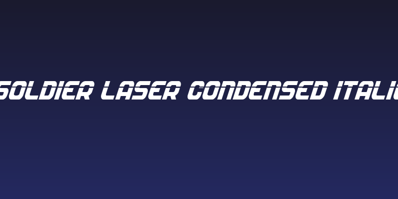 Soldier Laser Condensed Italic Social Header