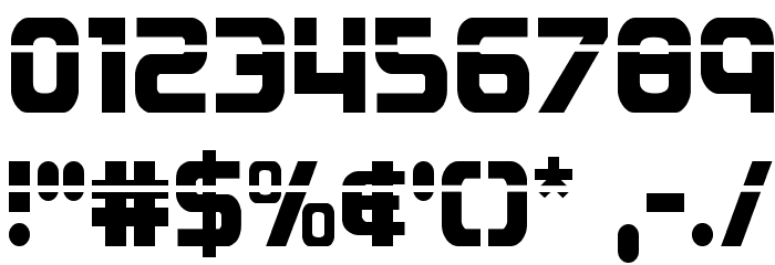 Soldier Laser Condensed Font OTHER CHARS