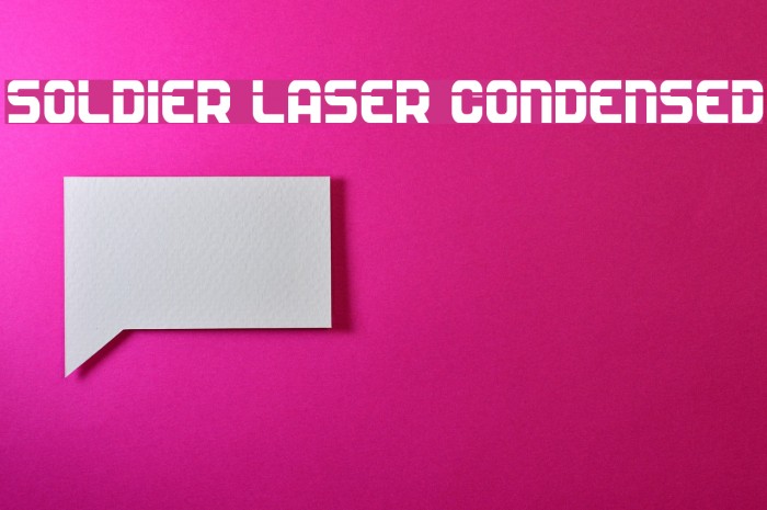 Soldier Laser Condensed Font examples
