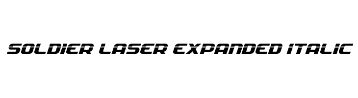 Soldier Laser Expanded Italic  Descarca Fonturi Gratis