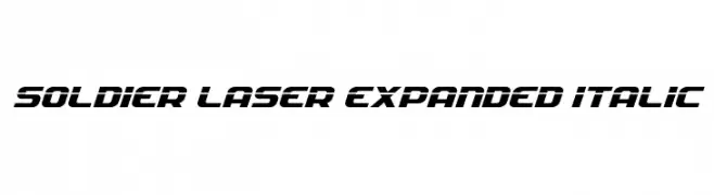 Soldier Laser Expanded Italic  baixar fontes gratis