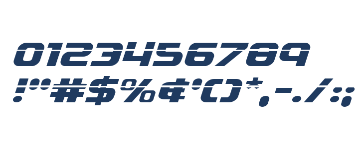 Soldier Laser Expanded Italic Other Characters