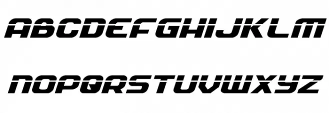 Soldier Laser Expanded Italic Fuentes MAYÚSCULAS
